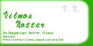 vilmos notter business card